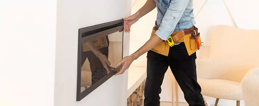 Metal Fireplace Installation in Keller, Texas