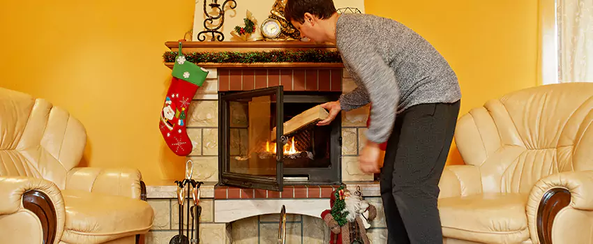 Rusted Metal Fireplace Restoration in Keller, Texas